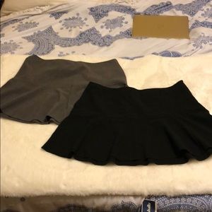 Black and grey skirts